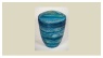Keramik-Urne Lebenslinien blau